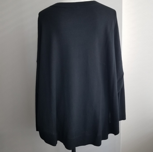 BASLER beaded wool poncho sweater - Picture 4 of 8